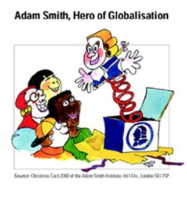 Fig. 6: A Christmas card from the Adam Smith Institute.